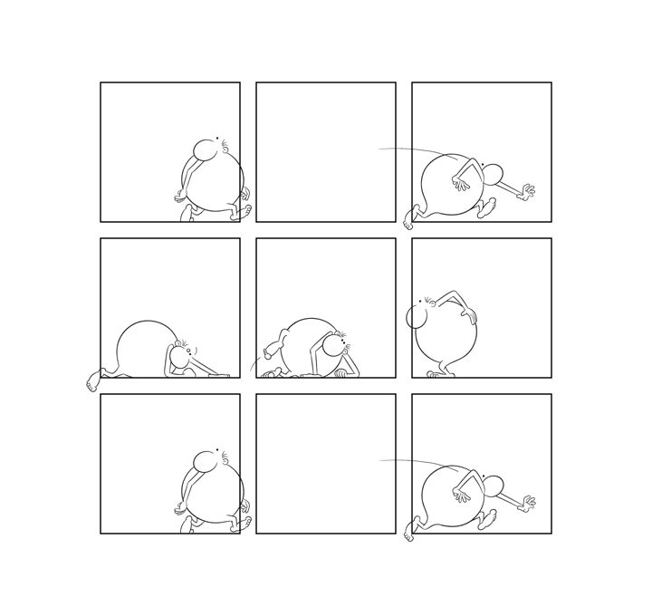 Bonom, gag 3, dom, bd, bande dessinée, fumetti, comics, minimal, minimalist, experimental