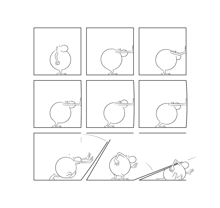 Bonom, gag 86, dom, bd, bande dessinée, fumetti, comics, minimal, minimalist, experimental